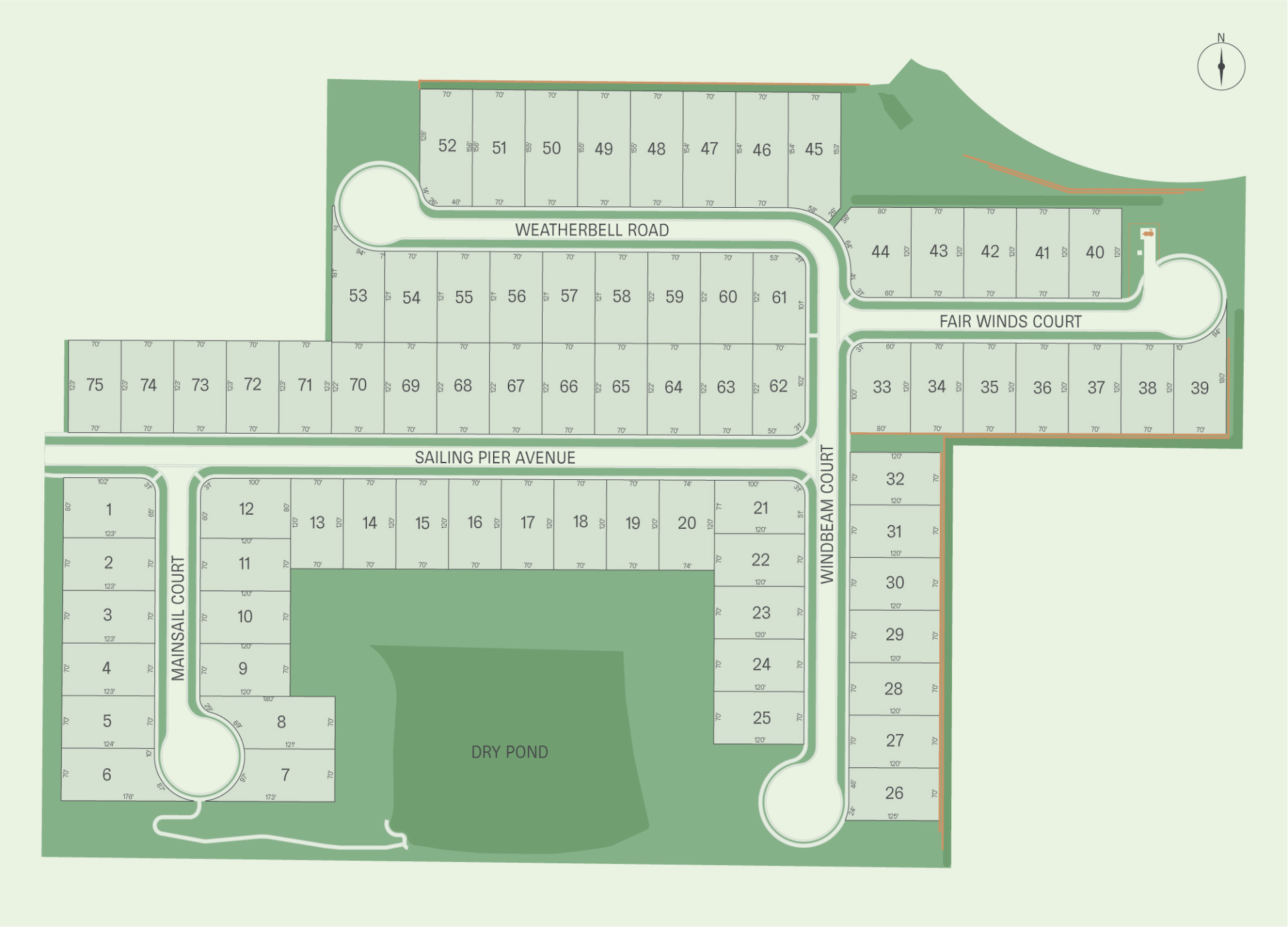 Estates at Lakeview Preserve Siteplan