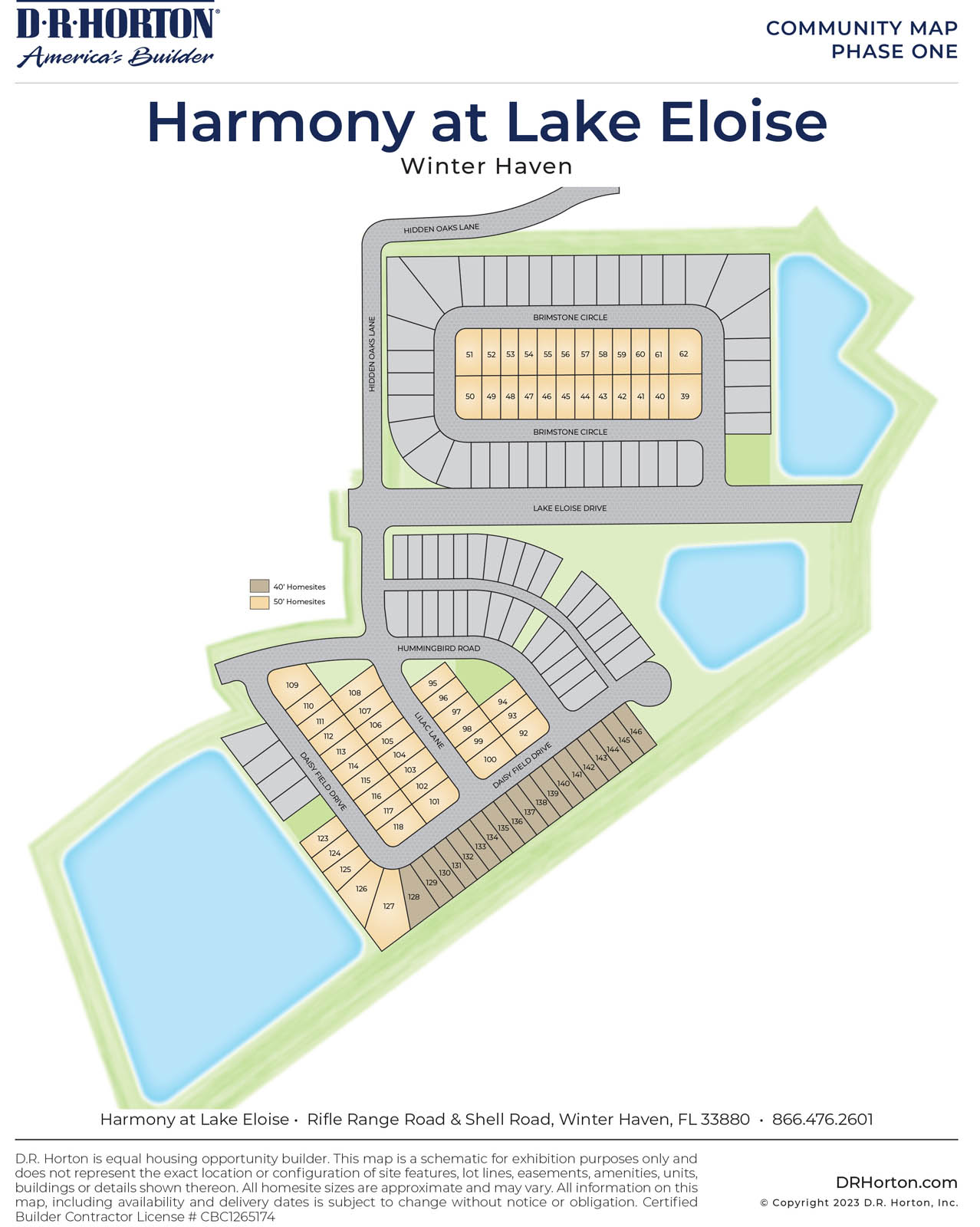 Harmony at Lake Eloise Siteplan