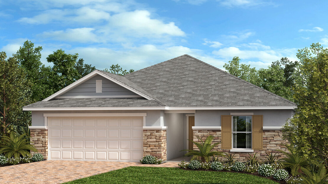 Plan 1707 Modeled Model at Gardens at Waterstone II by KB Home