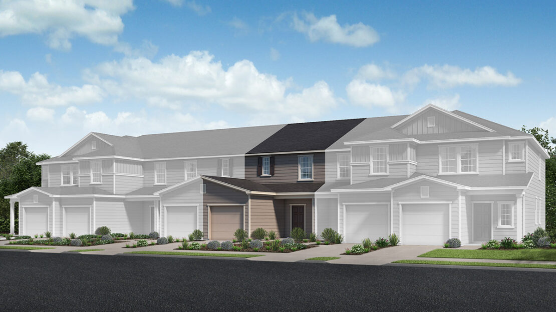 Plan 1259 Modeled Model at Orchard Park Townhomes by KB Home