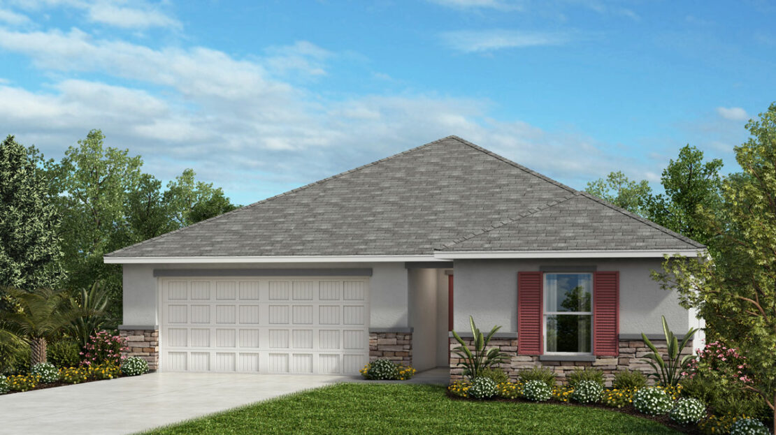 Plan 1541 Modeled Model at Riverstone by KB Home