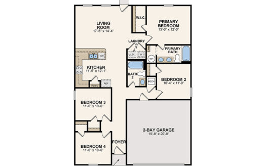 1449 Block Single Family floorplan