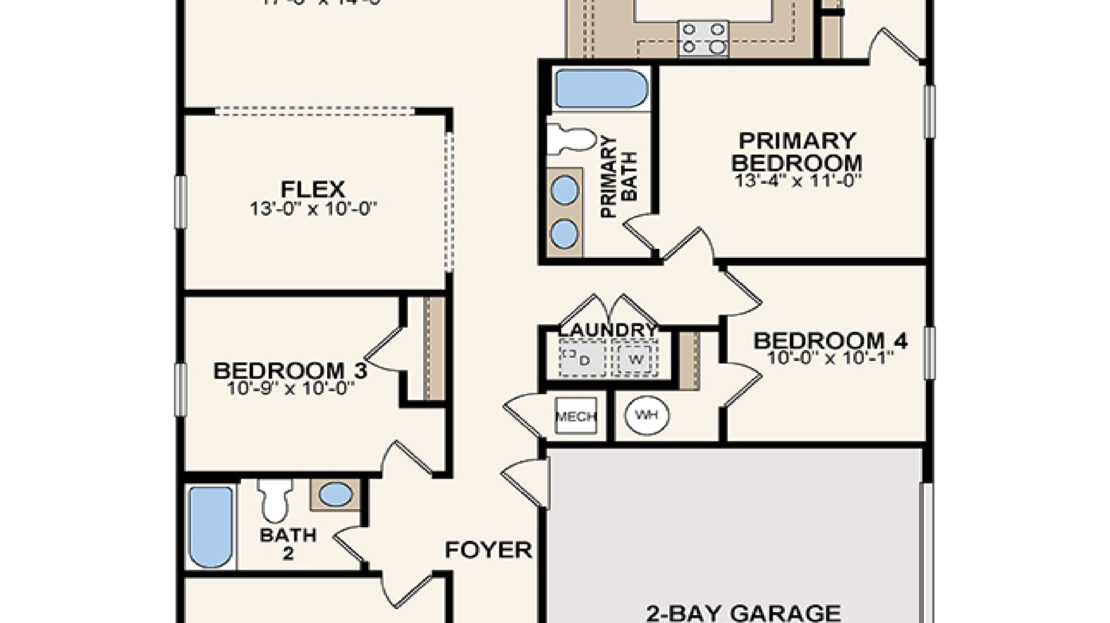 1650 Block Single Family floorplan