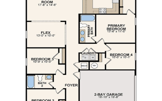 1650 Block Single Family floorplan