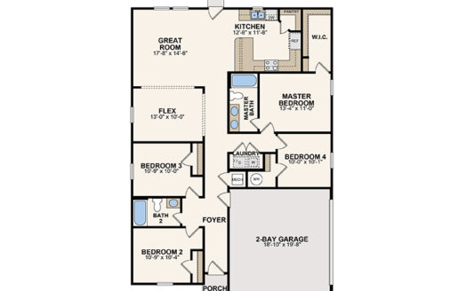 1650 Block Single Family floorplan