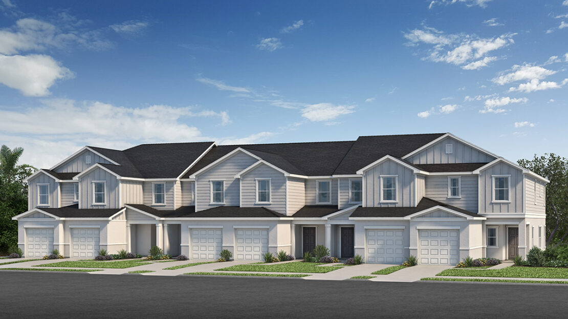 Plan 1557 Modeled Model at Reserve at Forest Lake Townhomes by KB Home