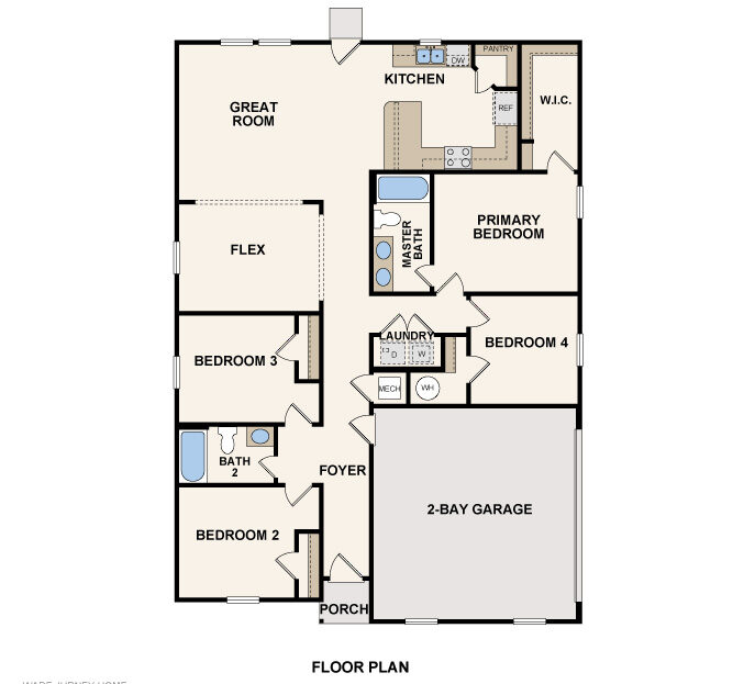 1650 Block Single Family floorplan