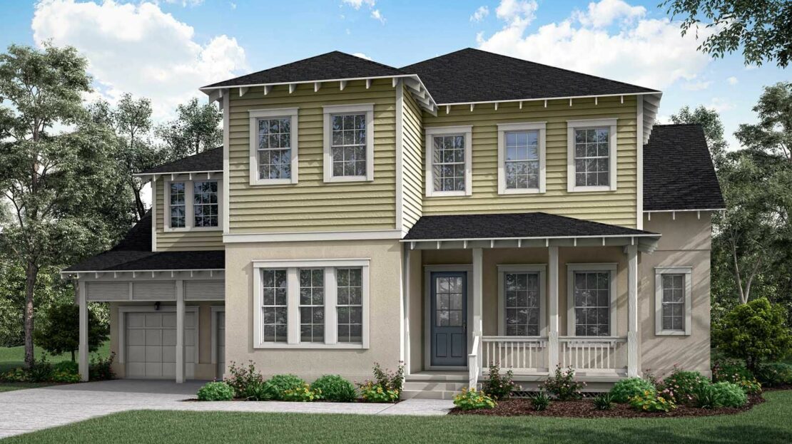 Stansbury Exterior floorplan Forest – Townhomes