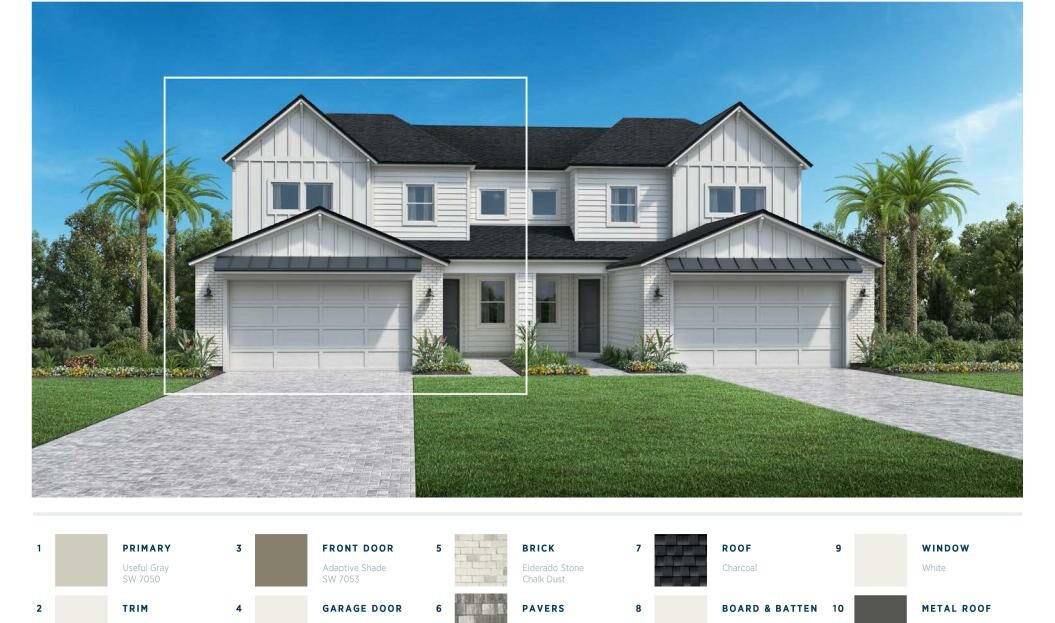 Woodlawn Elite Modern Coastal Model at Crosswinds at Nocatee Duplex