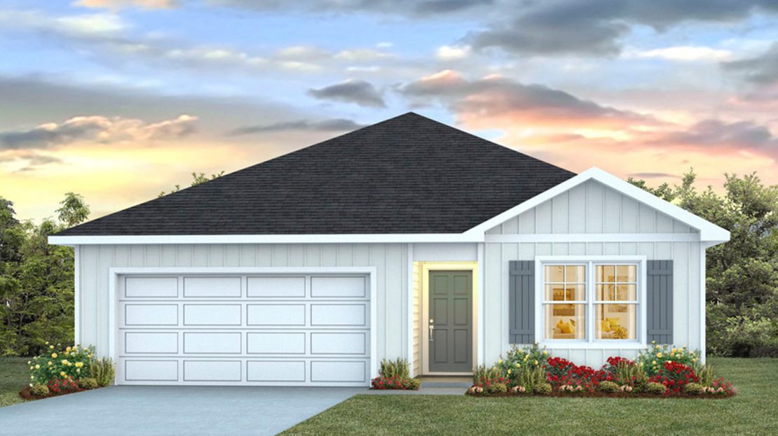 The Aldridge Exterior floorplan