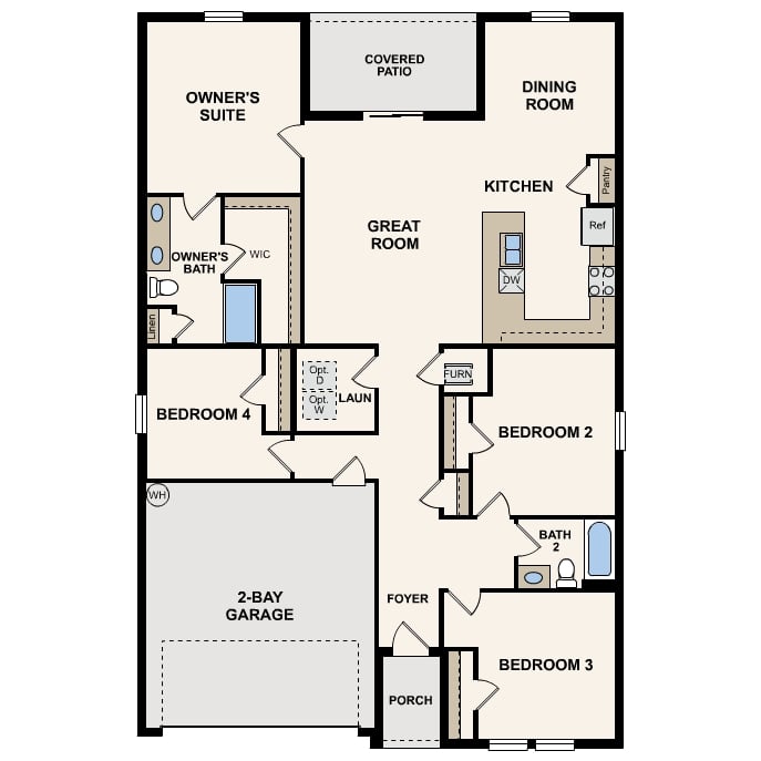 Ocoee First Floor Floorplan