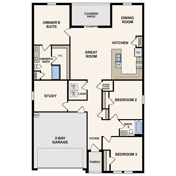 Ocoee First Floor Floorplan