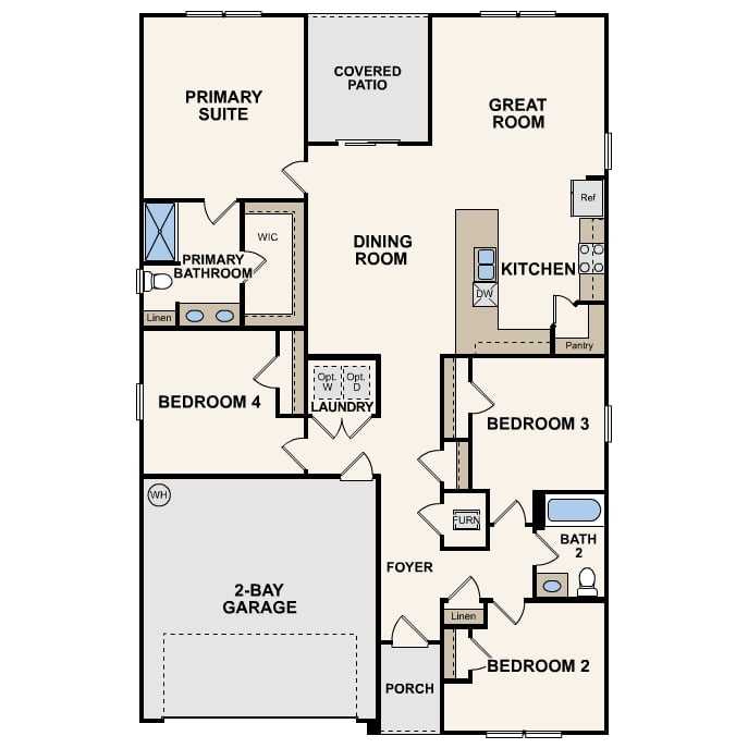 Roanoke First Floor Floorplan