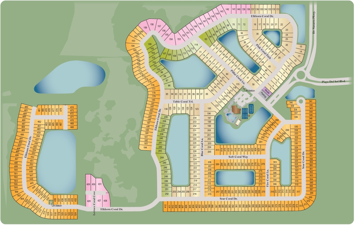 Coral Bay - Express & Tradition Siteplan