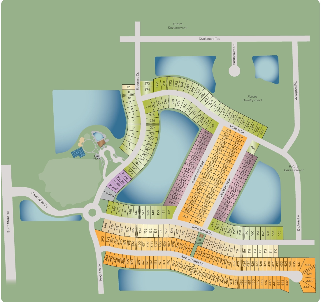 Coral Lakes - Tradition & Express Siteplan