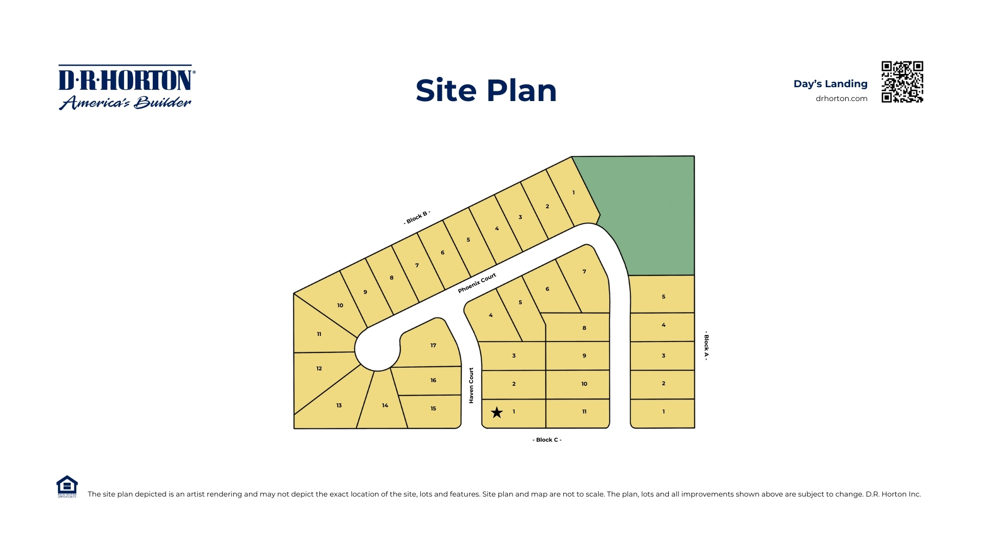Day's Landing Siteplan