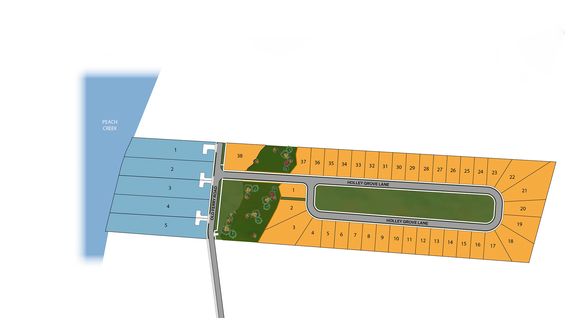 Holley Grove at Peach Creek Siteplan
