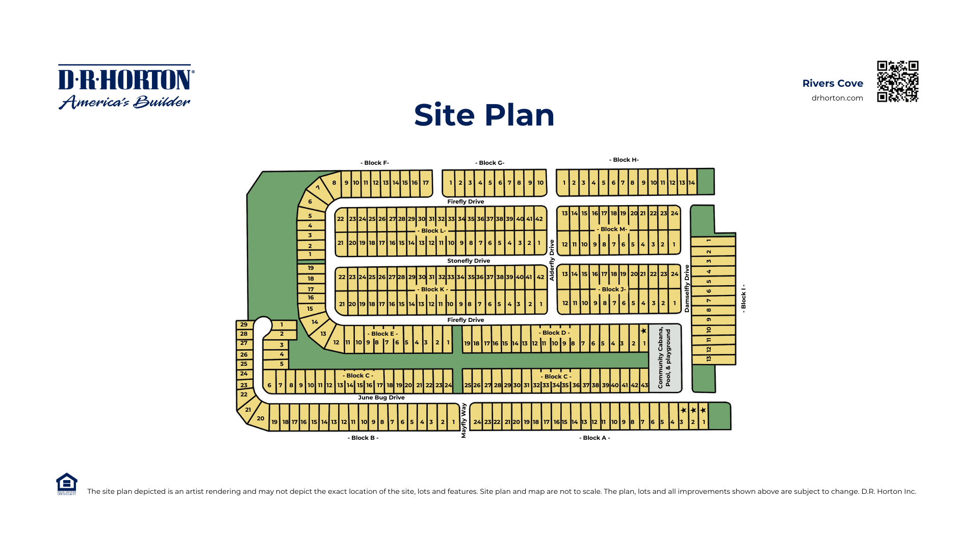 Rivers Cove Siteplan