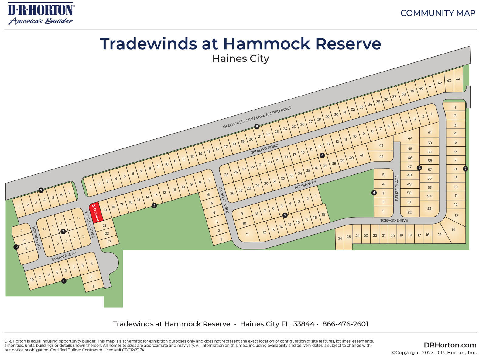 Tradewinds at Hammock Reserve Siteplan
