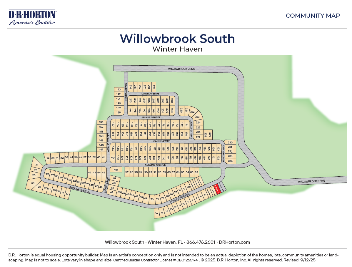 Willowbrook South Siteplan