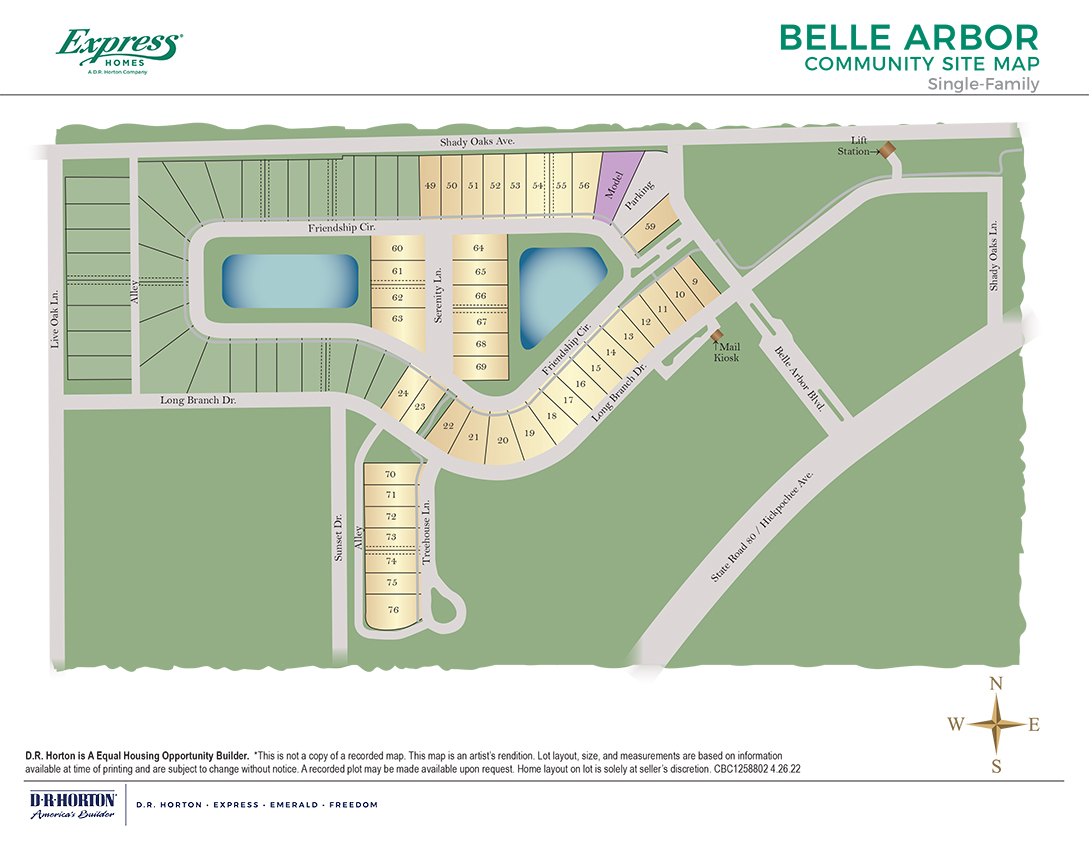 Belle Arbor Siteplan