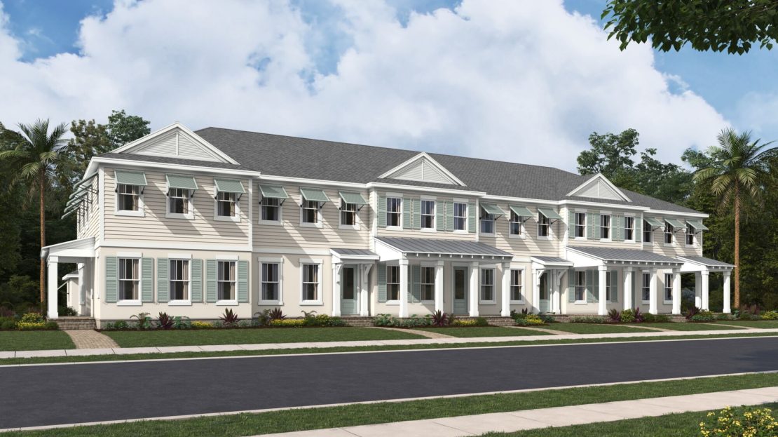 Townsend Exterior floorplan Newfield - Rosette Park Townhomes and Villas