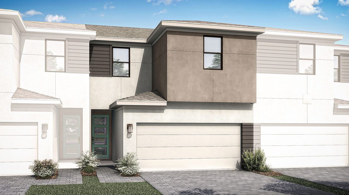 Ashton Exterior floorplan Tradition - Cadence - Townhomes