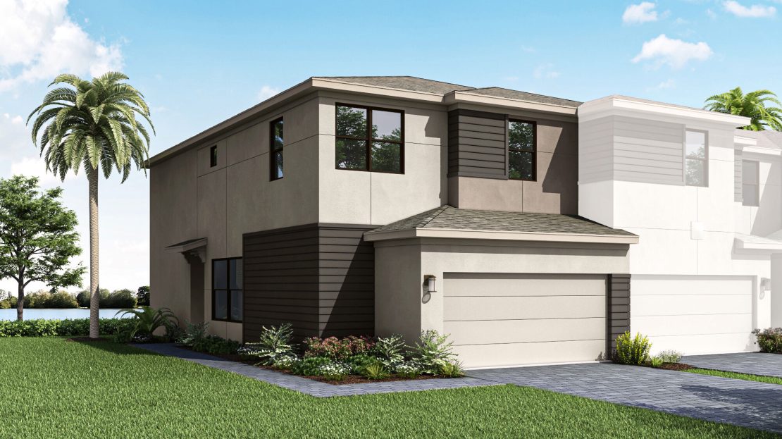 Ellery Exterior floorplan Tradition - Cadence - Townhomes