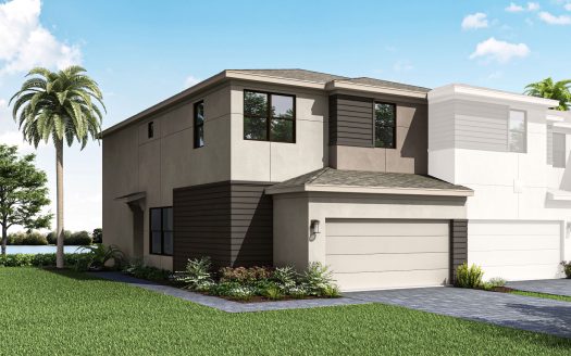 Ellery Exterior floorplan Tradition - Cadence - Townhomes