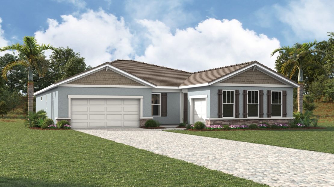 Hampton II Single Family Homes floorplan Sunstone Lakeside at Wellen Park