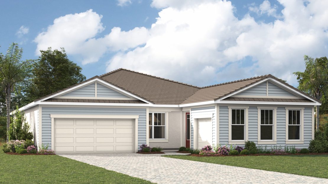 Hampton II Exterior floorplan Sunstone Lakeside at Wellen Park