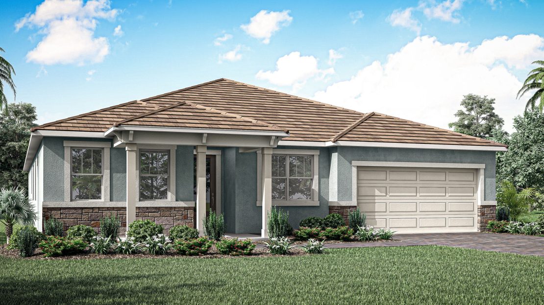 Red Rock Exterior floorplan Sunstone Lakeside at Wellen Park