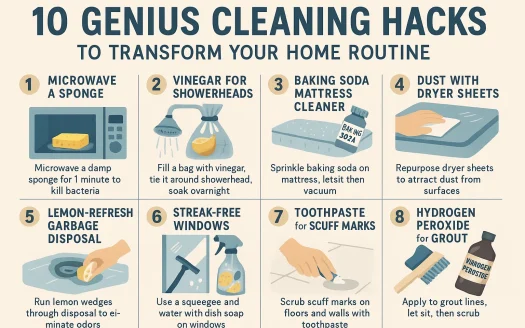 Infographic: 10 Genius Cleaning Hacks to Transform Your Home Routine