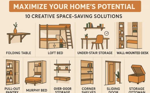 Infographic: Maximize Your Home's Potential: 10 Creative Space-Saving Solutions