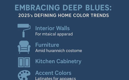 Infographic: Embracing Deep Blues: 2025’s Defining Home Color Trends