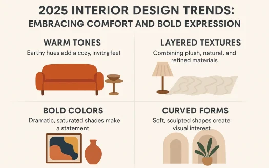 Infographic: 2025 Interior Design Trends: Embracing Comfort and Bold Expression