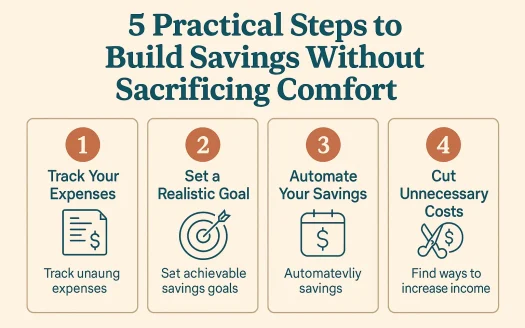 Infographic: 5 Practical Steps to Build Savings Without Sacrificing Comfort