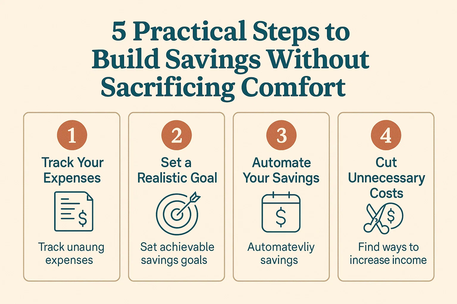 5 Practical Steps to Build Savings Without Sacrificing Comfort