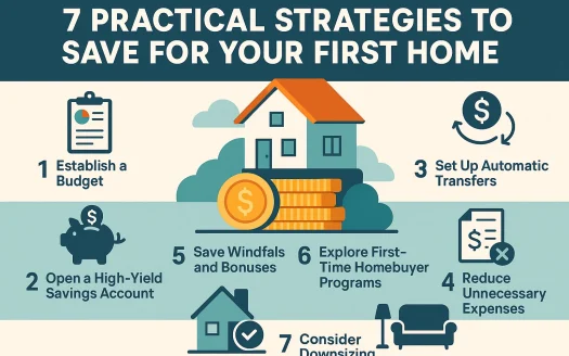 Infographic: 7 Practical Strategies to Save for Your First Home