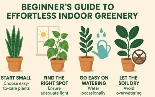 Infographic: Beginner's Guide to Effortless Indoor Greenery