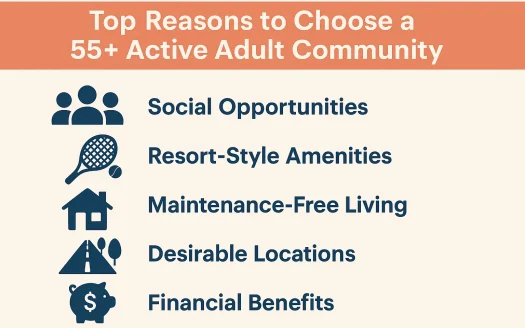 Infographic: Top Reasons to Choose a 55+ Active Adult Community