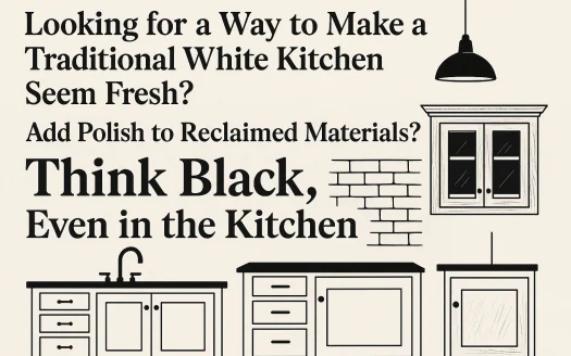 Infographic: Looking for a Way to Make a Traditional White Kitchen Seem Fresh? Add Polish to Reclaimed Materials? Think Black
