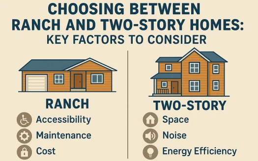 Infographic: Choosing Between Ranch and Two-Story Homes: Key Factors to Consider
