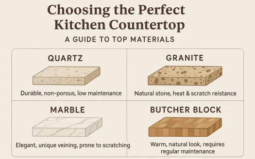 Infographic: Choosing the Perfect Kitchen Countertop: A Guide to Top Materials