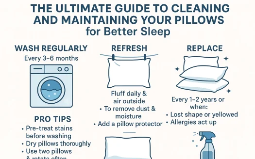 Infographic: The Ultimate Guide to Cleaning and Maintaining Your Pillows for Better Sleep