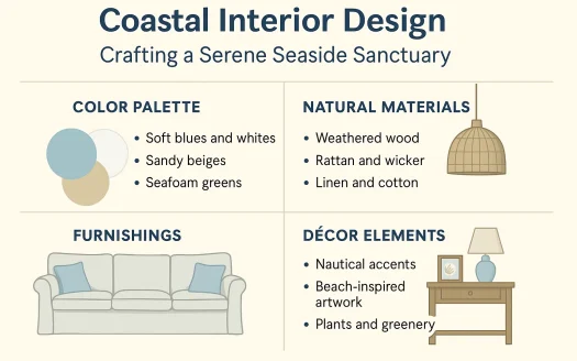 Infographic: Coastal Interior Design: Crafting a Serene Seaside Sanctuary