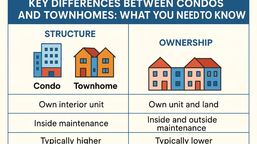 Infographic: Key Differences Between Condos and Townhomes: What You Need to Know