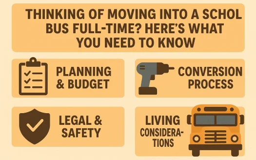 Infographic: Thinking of Moving Into a School Bus Full-Time? Here's What You Need to Know