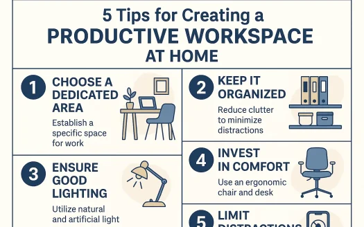 Infographic: 5 Tips for Creating a Productive Workspace at Home