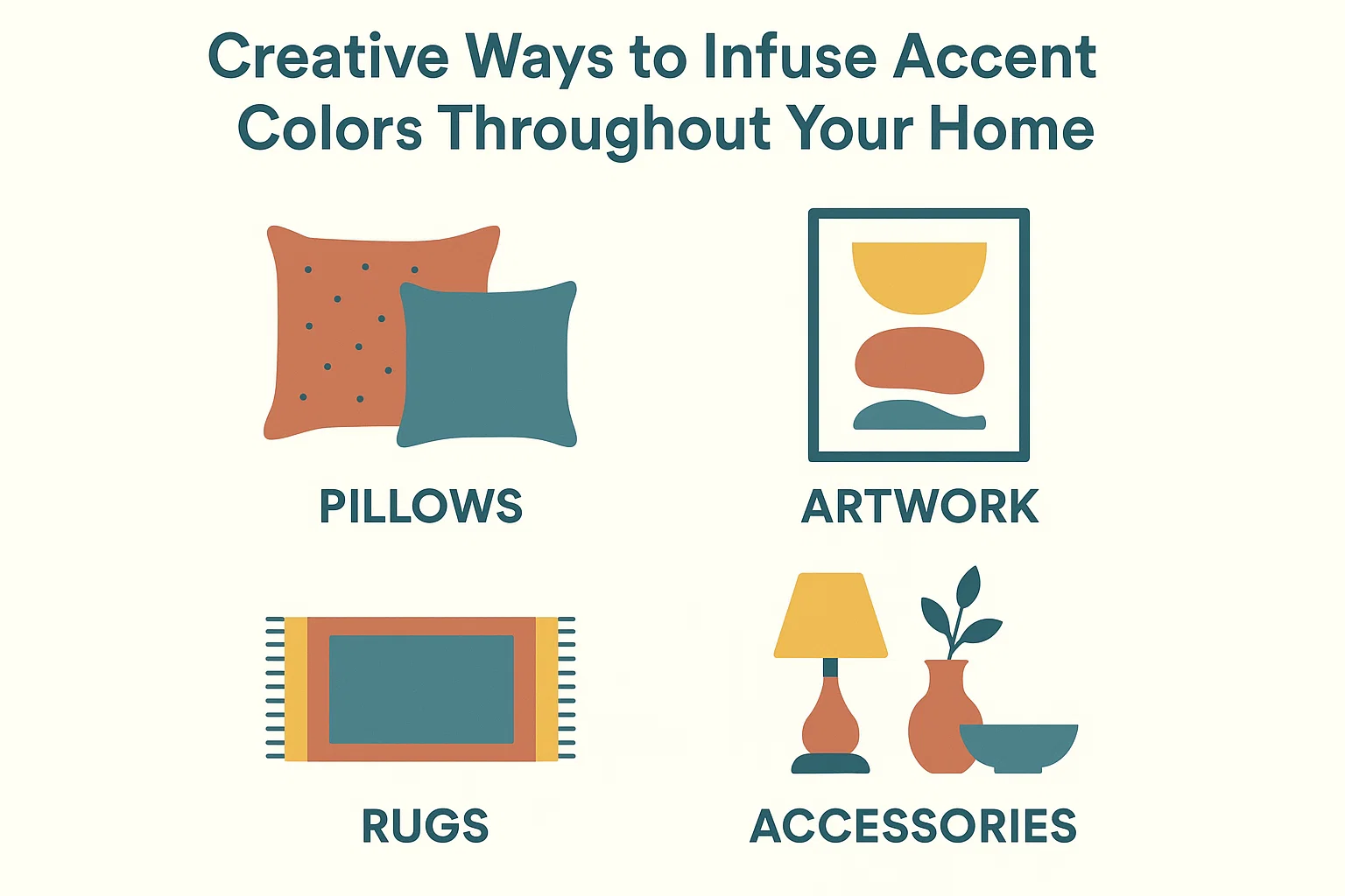 Creative Ways to Infuse Accent Colors Throughout Your Home